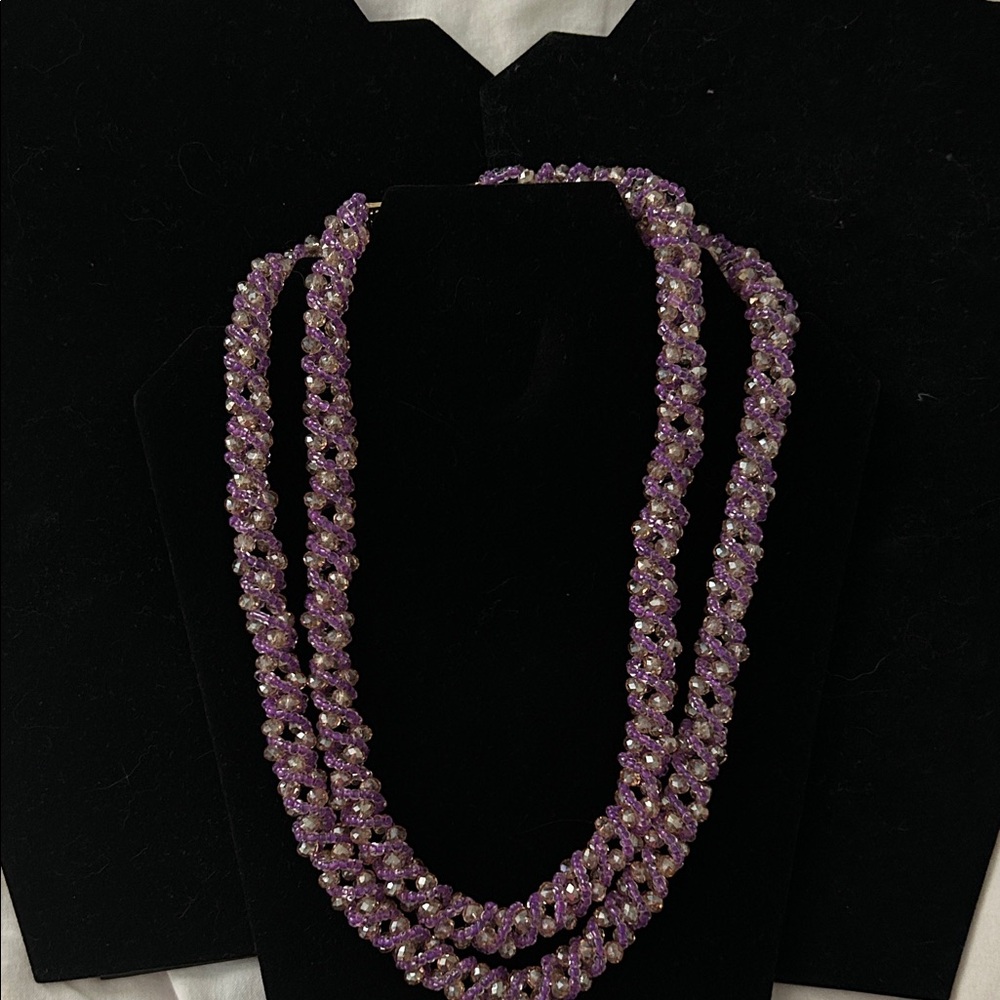 Elegant Purple Beaded Necklace